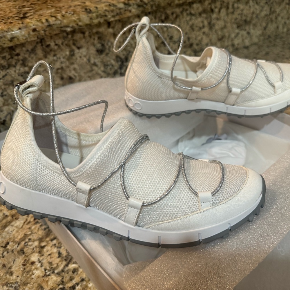 Jimmy Choo mesh sneakers white very comfortable